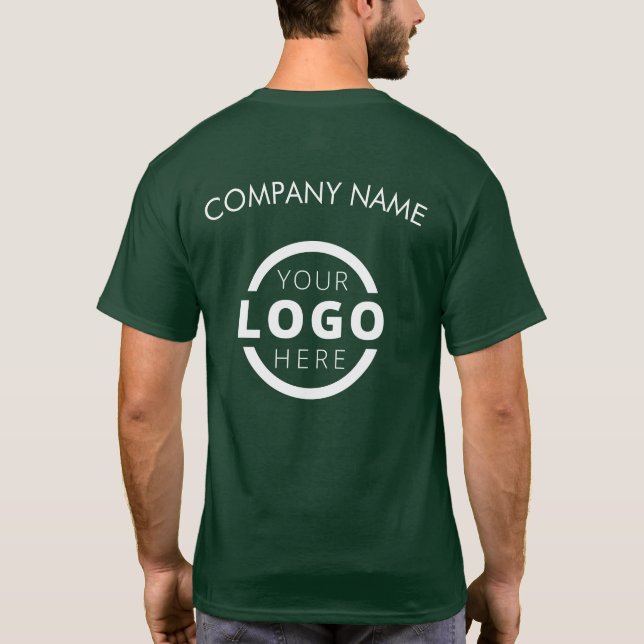 Anpassningsbar Business Corporate Logotyp Employee T Shirt (Baksida)