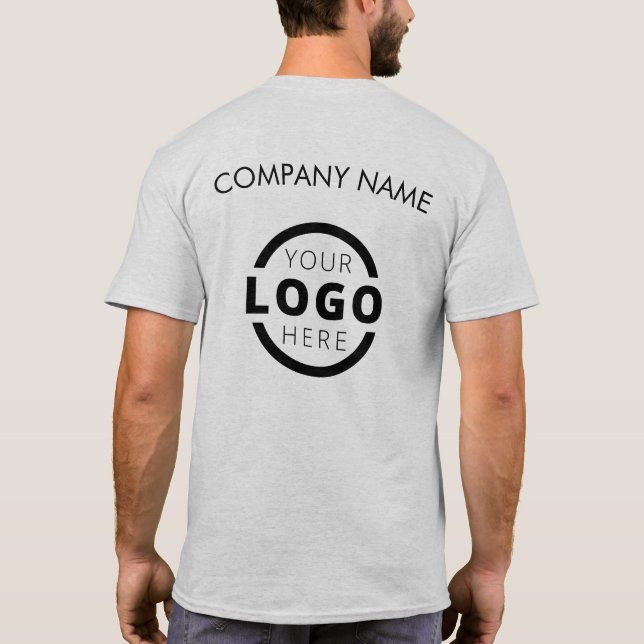 Anpassningsbar Business Corporate Logotyp Employee T Shirt (Baksida)