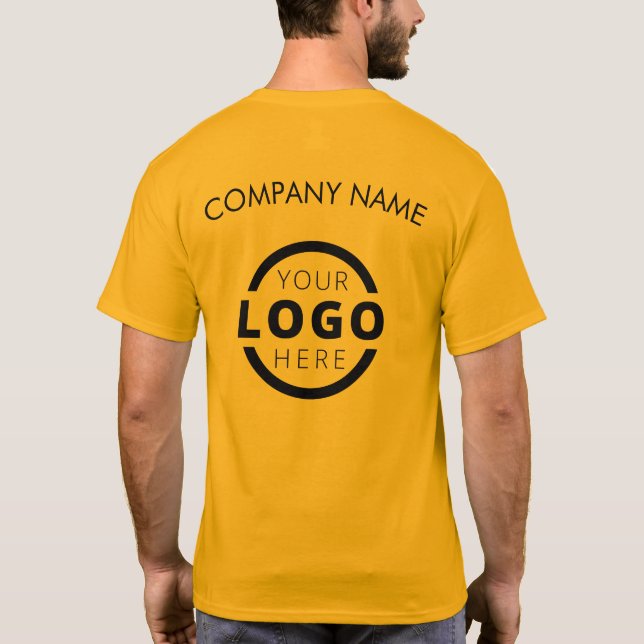 Anpassningsbar Business Corporate Logotyp Employee T Shirt (Baksida)