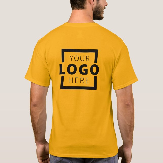 Anpassningsbar Business Corporate Logotyp Employee T Shirt (Baksida)