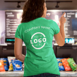 Anpassningsbar Business Corporate Logotyp Employee T Shirt<br><div class="desc">Befordra ditt företag på din t-shirt, vart du än går. Skapa din egen anpassningsbar märkt t-shirt med din egen logotyp. Utskriften kan placeras på framsidan, i fickan och baksidan. Genom att ta med sig säljfrämjande t-shirts med din logotyp på handelsevenemang och andra företagsevenemang kan du känna igen medlemmar i ditt...</div>