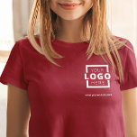 Anpassningsbar Business Corporate Logotyp Employee T Shirt<br><div class="desc">Befordra ditt företag på din t-shirt, vart du än går. Skapa din egen anpassningsbar märkt t-shirt med din egen logotyp. Utskriften kan placeras på framsidan, i fickan och baksidan. Genom att ta med sig säljfrämjande t-shirts med din logotyp på handelsevenemang och andra företagsevenemang kan du känna igen medlemmar i ditt...</div>
