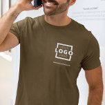 Anpassningsbar Business Corporate Logotyp Employee T Shirt<br><div class="desc">Befordra ditt företag på din t-shirt, vart du än går. Skapa din egen anpassningsbar märkt t-shirt med din egen logotyp. Utskriften kan placeras på framsidan, i fickan och baksidan. Genom att ta med sig säljfrämjande t-shirts med din logotyp på handelsevenemang och andra företagsevenemang kan du känna igen medlemmar i ditt...</div>