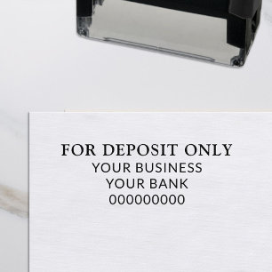 Anpassningsbar Business for DeposiOnly Bank Självfärgande Stämpel