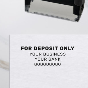 Anpassningsbar Business for DeposiOnly Bank Självfärgande Stämpel