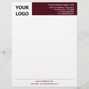Anpassningsbar Business Letterhead-design - din eg Brevhuvud