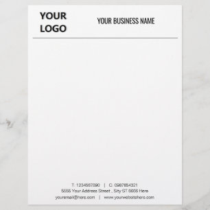 Anpassningsbar Business Letterhead-exempel med Log Brevhuvud
