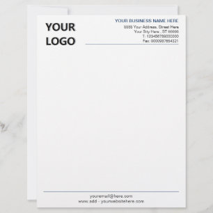 Anpassningsbar Business Letterhead-Logotyp och QR- Brevhuvud