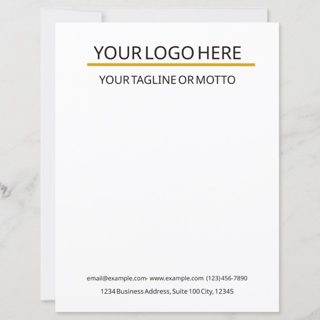 Anpassningsbar Business Letterhead-mall (Framsida)