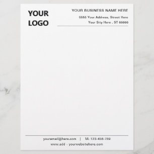 Anpassningsbar Business Letterhead-mall med din Lo Brevhuvud