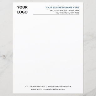 Anpassningsbar Business Letterhead-mall med Logoty