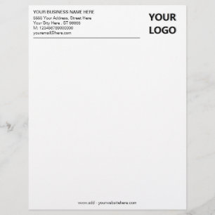 Anpassningsbar Business Letterhead med Logotyp Brevhuvud