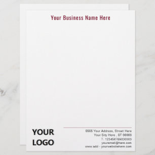 Anpassningsbar Business Letterhead med Logotyp och Brevhuvud
