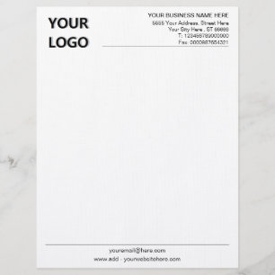 Anpassningsbar Business Letterhead med Logotyp Tex Brevhuvud