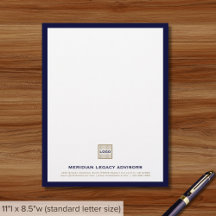 Anpassningsbar Business Letterhead med marinen Ram