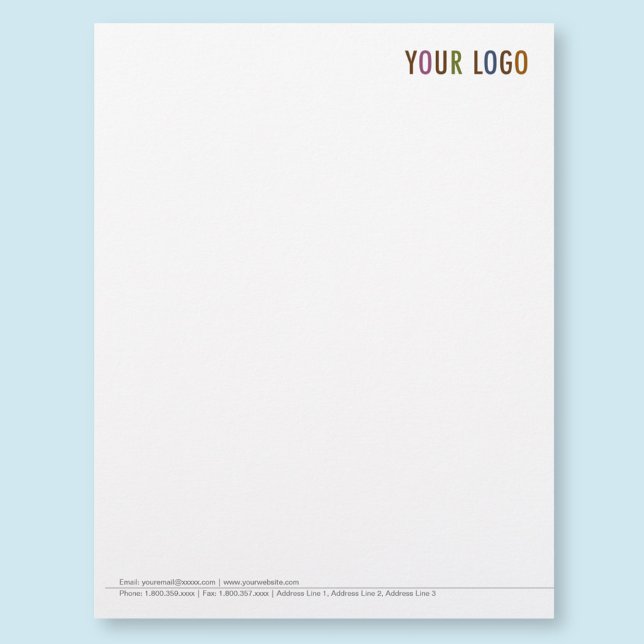 Anpassningsbar Business Letterhead Stationery med  Brevhuvud (MISOOK Letterhead with Logo)