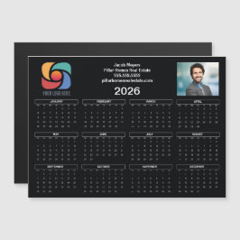 Anpassningsbar Business Logotyp 2026 Calendar Blac