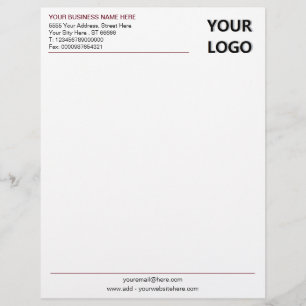 Anpassningsbar Business Logotyp Adress Office Lett Brevhuvud
