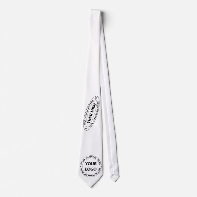 Anpassningsbar Business Logotyp and Text Neck Tic- Slips (Framsida)