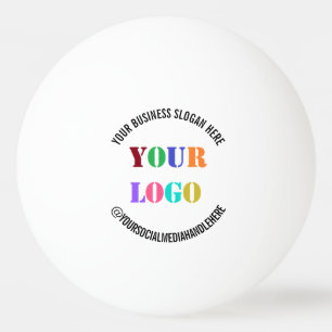 Anpassningsbar Business Logotyp and Text Ping Pong Pingisboll