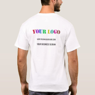 Anpassningsbar Business Logotyp and Text Promotion T Shirt