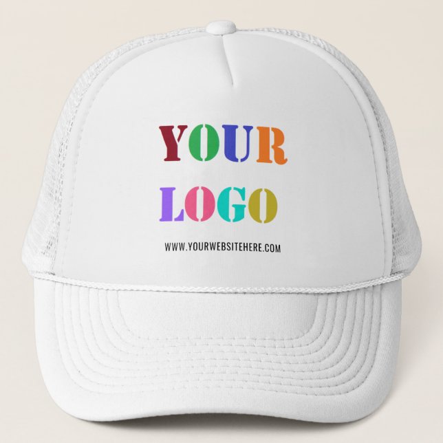 Anpassningsbar Business Logotyp and Text Truckerke Keps (Framsida)