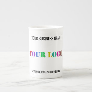 Anpassningsbar Business Logotyp and Text Your Comp Benporslin Mugg
