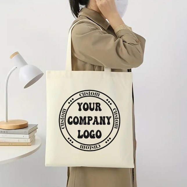 Anpassningsbar Business Logotyp Bag för kunder och Tygkasse (personalized tote bag bulk, promotional tote bag, business tote bag, company logo tote,)