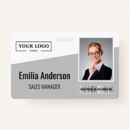 Anpassningsbar Business Logotyp Barcode Photo Empl