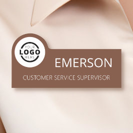 Anpassningsbar Business Logotyp Basic Employee Bro Namnbricka