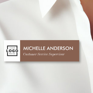 Anpassningsbar Business Logotyp Basic Employee Bro Namnbricka