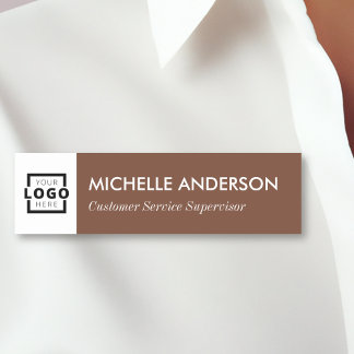 Anpassningsbar Business Logotyp Basic Employee Bro Namnbricka