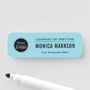 Anpassningsbar Business Logotyp Basic Employee Nam Namnbricka