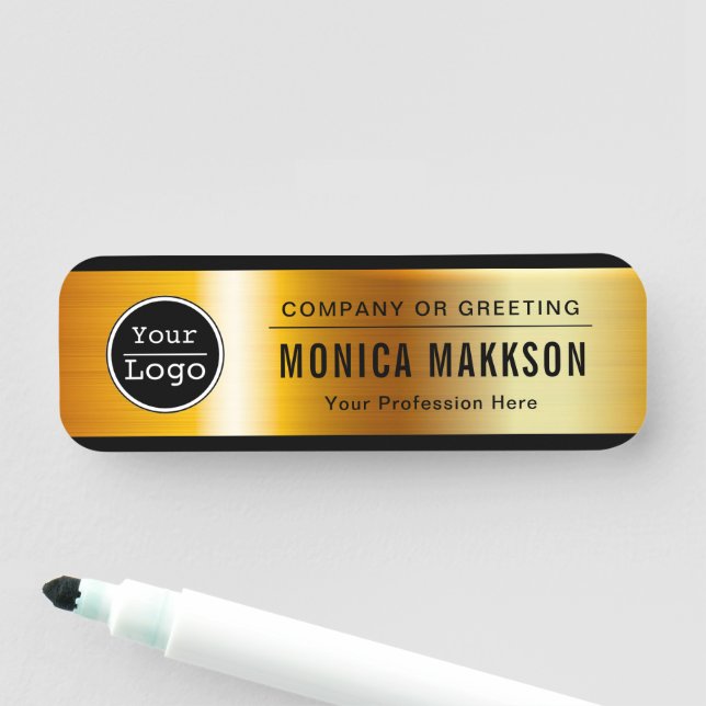 Anpassningsbar Business Logotyp Basic Employee Nam Namnbricka (På plats)