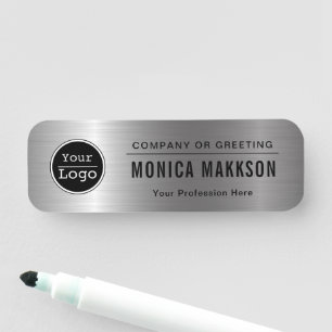 Anpassningsbar Business Logotyp Basic Employee Nam Namnbricka