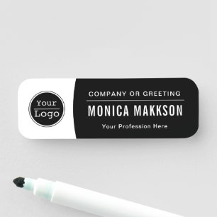 Anpassningsbar Business Logotyp Basic Employee Nam Namnbricka