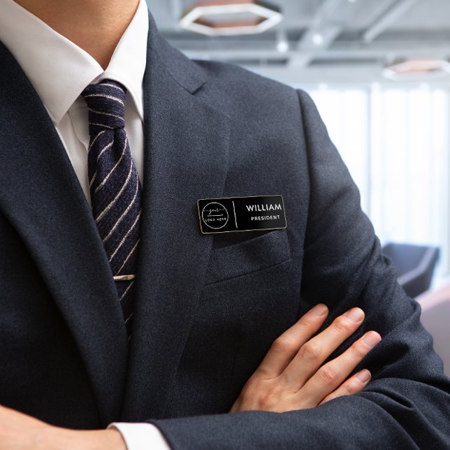 Anpassningsbar Business Logotyp Basic Employee Nam Namnbricka (Skapare uppladdad)