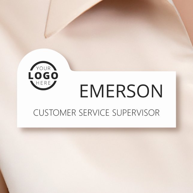 Anpassningsbar Business Logotyp Basic Employee Nam Namnbricka (Skapare uppladdad)