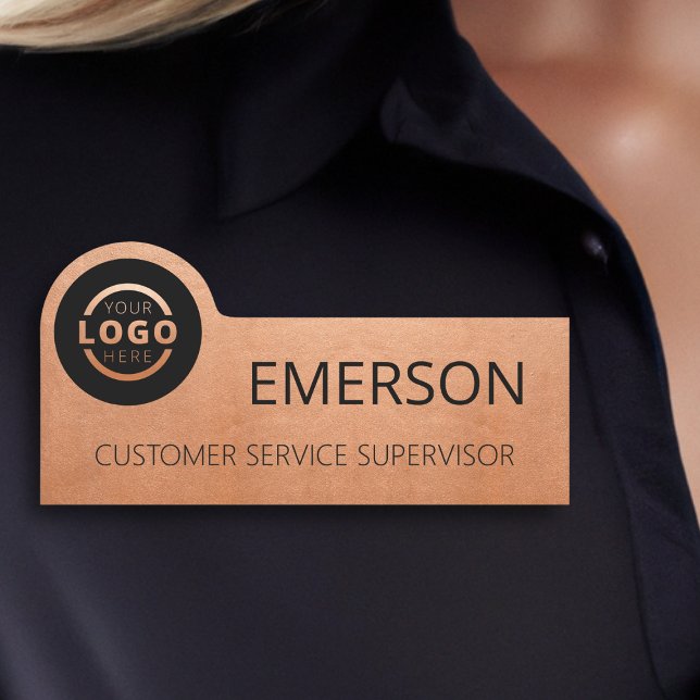 Anpassningsbar Business Logotyp Basic Employee Nam Namnbricka (Skapare uppladdad)