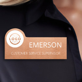 Anpassningsbar Business Logotyp Basic Employee Nam Namnbricka