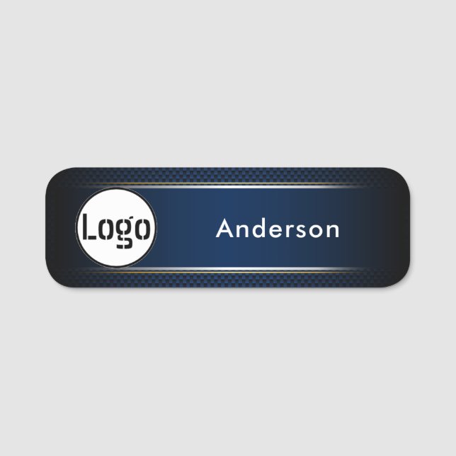 Anpassningsbar Business Logotyp Basic Employee Nam Namnbricka (Framsida)