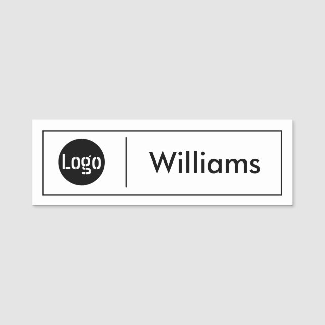 Anpassningsbar Business Logotyp Basic Employee Nam Namnbricka (Framsida)