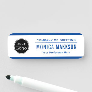 Anpassningsbar Business Logotyp Basic Employee Namnbricka