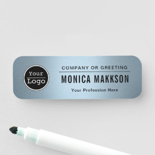 Anpassningsbar Business Logotyp Basic Employee Namnbricka