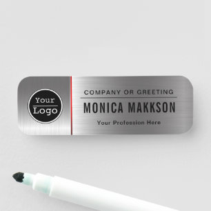 Anpassningsbar Business Logotyp Basic Employee Namnbricka