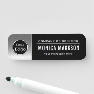 Anpassningsbar Business Logotyp Basic Employee Namnbricka