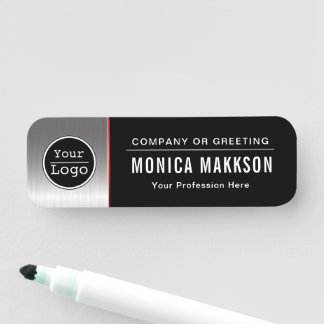 Anpassningsbar Business Logotyp Basic Employee Namnbricka