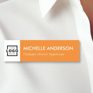 Anpassningsbar Business Logotyp Basic Employee Ora Namnbricka