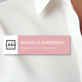 Anpassningsbar Business Logotyp Basic Employee Ros Namnbricka