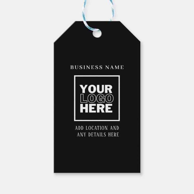 Anpassningsbar Business Logotyp Black and White Br Presentetikett (Framsidan)